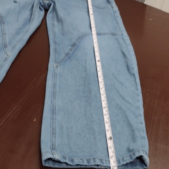 SAIGE Stylish Light Blue Barrel Leg or Wide Leg Jeans - Picture 9 of 16